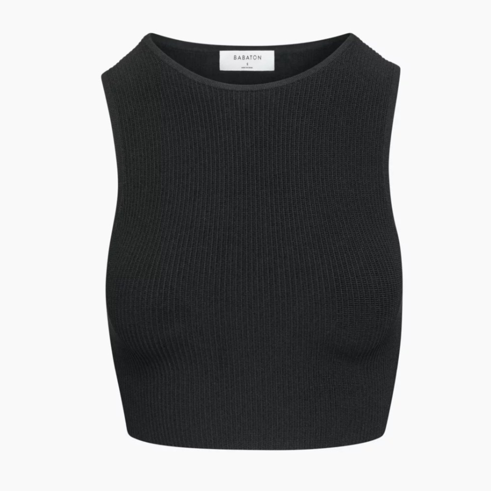 Babaton Sculpt Knit Racer Cropped Tank - Picture 2 of 5